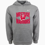 WESTSIDE HIGH SCHOOL WARRIORS <span class="pdp-name-mascot">WESTSIDE WARRIORS</span> Nike Youth Club Pullover Fleece Hoodie Front Thumbnail