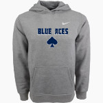 GRANVILLE HIGH SCHOOL BLUE ACES <span class="pdp-name-mascot">GRANVILLE BLUE ACES</span> Nike Youth Club Pullover Fleece Hoodie Front Thumbnail