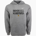BOSWELL HIGH SCHOOL SCORPIONS Nike Youth Club Pullover Fleece Hoodie Front Thumbnail