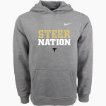 BIG SPRING HIGH SCHOOL STEERS Nike Youth Club Pullover Fleece Hoodie Front Thumbnail