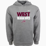 WEST HIGH SCHOOL WAHAWKS <span class="pdp-name-mascot">WEST WAHAWKS</span> Nike Youth Club Pullover Fleece Hoodie Front Thumbnail