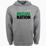 Capuchino Hs Football Booster Mustangs <span class="pdp-name-mascot">Capuchino Hs Football Booster Mustangs</span> Nike Youth Club Pullover Fleece Hoodie Front Thumbnail