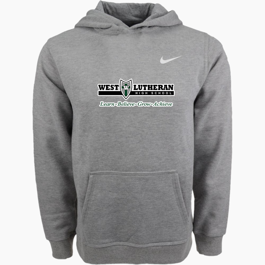 West Lutheran Warriors Nike Youth Club Pullover Fleece Hoodie