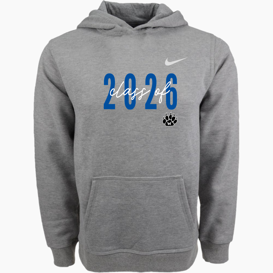 WINNISQUAM HIGH SCHOOL BEARS Nike Youth Club Pullover Fleece Hoodie