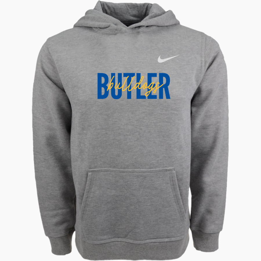 butler high school It takes more to be a BULLDOG <span class="pdp-name-mascot">BUTLER BULLDOGS</span> Nike Youth Club Pullover Fleece Hoodie