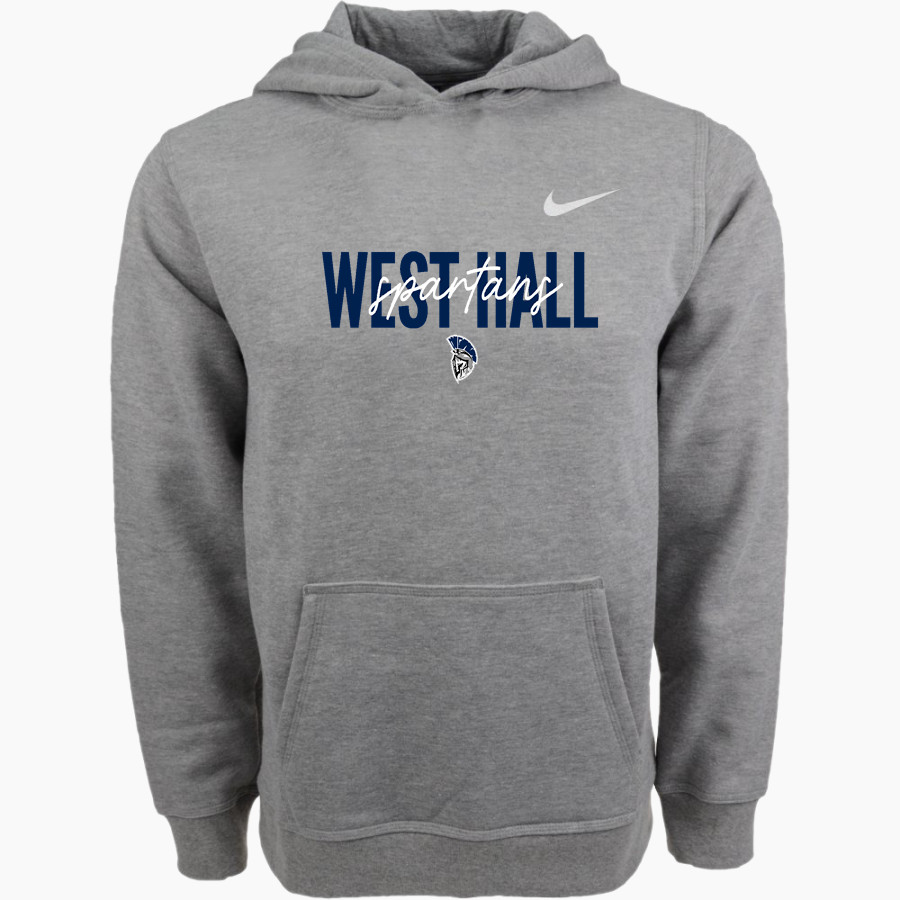 WEST HALL HIGH SCHOOL SPARTANS Nike Youth Club Pullover Fleece Hoodie