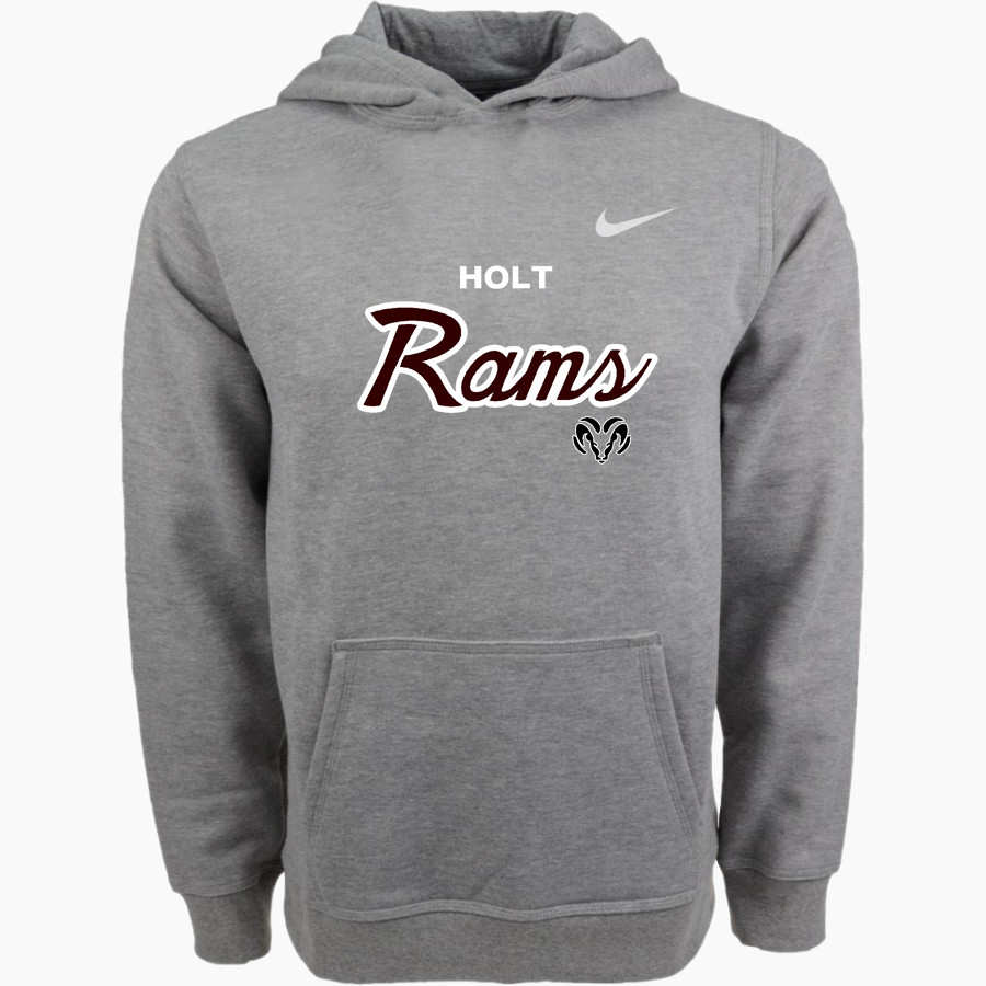 HOLT HIGH SCHOOL RAMS Nike Youth Club Pullover Fleece Hoodie