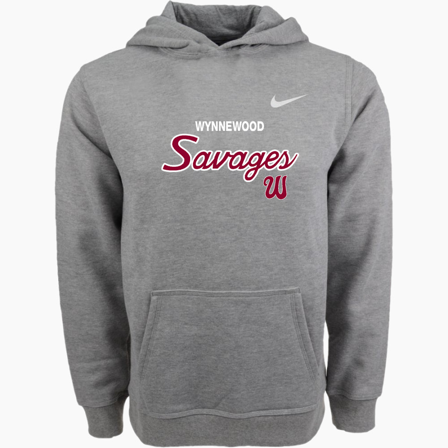 WYNNEWOOD HIGH SCHOOL SAVAGES <span class="pdp-name-mascot">WYNNEWOOD SAVAGES</span> Nike Youth Club Pullover Fleece Hoodie