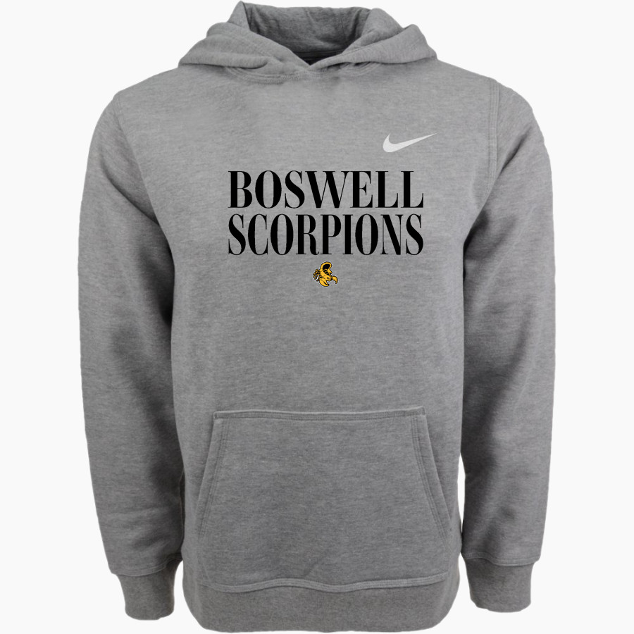 BOSWELL HIGH SCHOOL SCORPIONS Nike Youth Club Pullover Fleece Hoodie