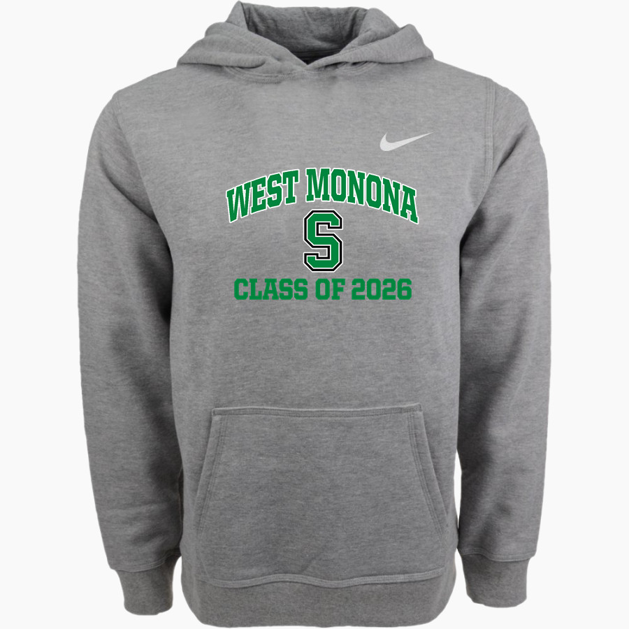 WEST MONONA HIGH SCHOOL SPARTANS Nike Youth Club Pullover Fleece Hoodie