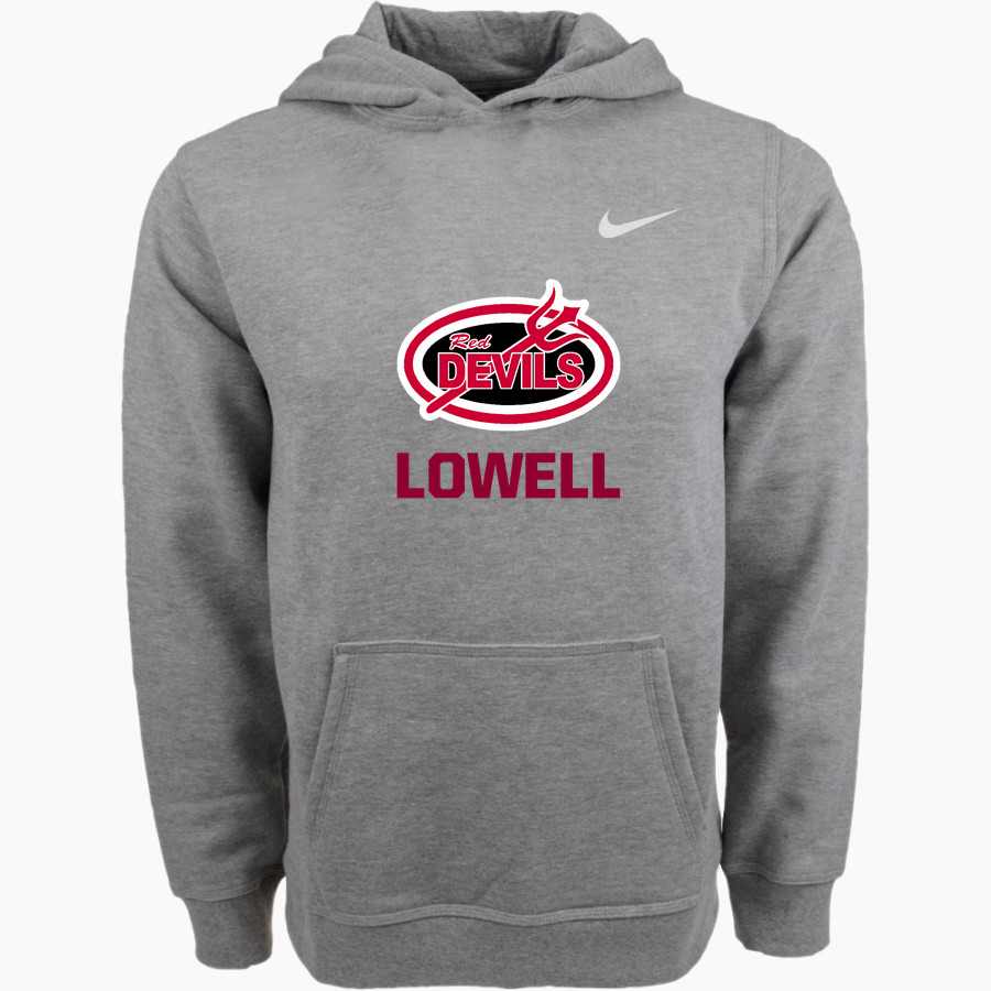 LOWELL HIGH SCHOOL RED DEVILS <span class="pdp-name-mascot">LOWELL RED DEVILS</span> Nike Youth Club Pullover Fleece Hoodie