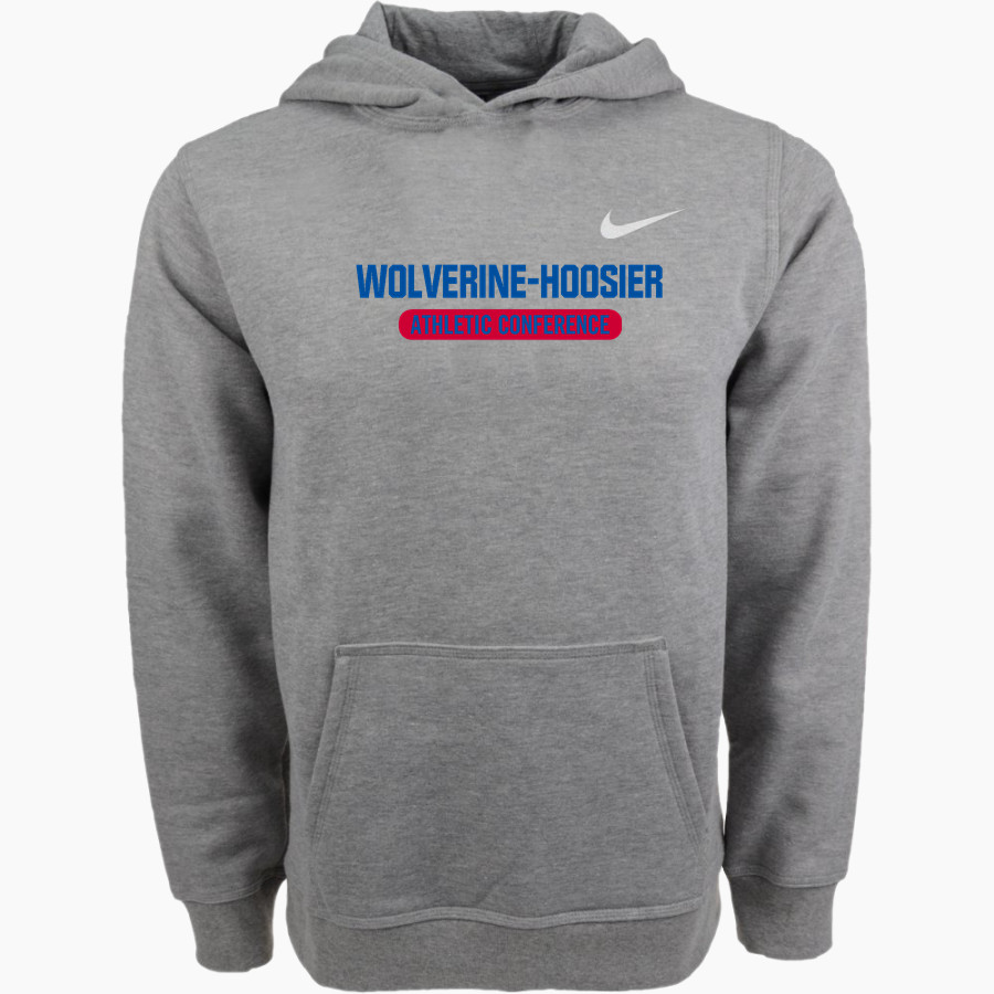 WOLVERINE-HOOSIER ATHLETIC CONFERENCE <span class="pdp-name-mascot">WOLVERINE-HOOSIER ATHLETIC CONFERENCE</span> Nike Youth Club Pullover Fleece Hoodie
