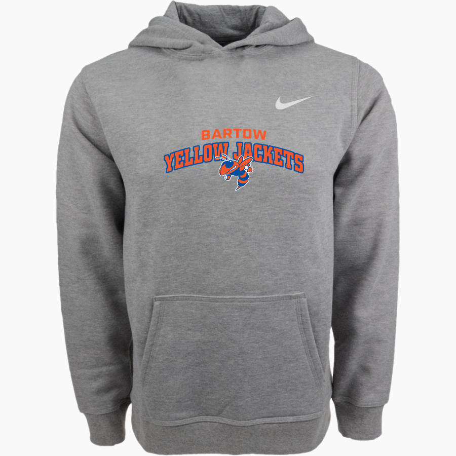 BARTOW HIGH SCHOOL YELLOW JACKETS Nike Youth Club Pullover Fleece Hoodie