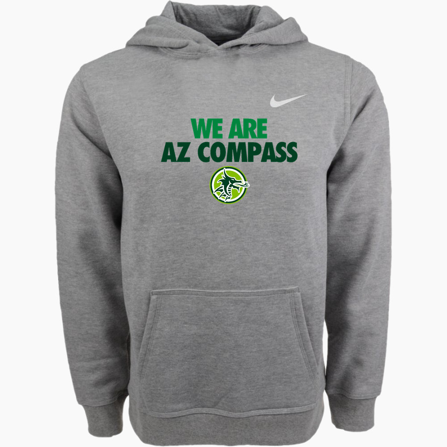 AZ Compass DRAGONS <span class="pdp-name-mascot">Compass Prep DRAGONS</span> Nike Youth Club Pullover Fleece Hoodie