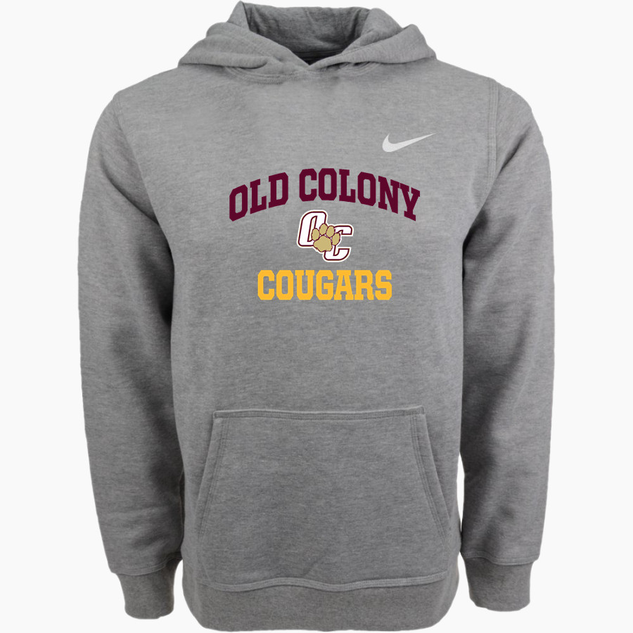 OLD COLONY REF VO TECH HIGH Cougars Nike Youth Club Pullover Fleece Hoodie