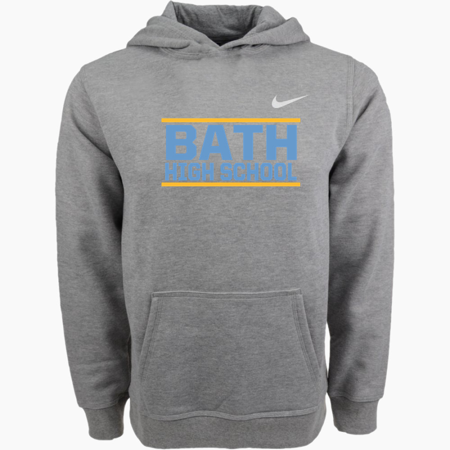 BATH HIGH SCHOOL WILDCATS Nike Youth Club Pullover Fleece Hoodie