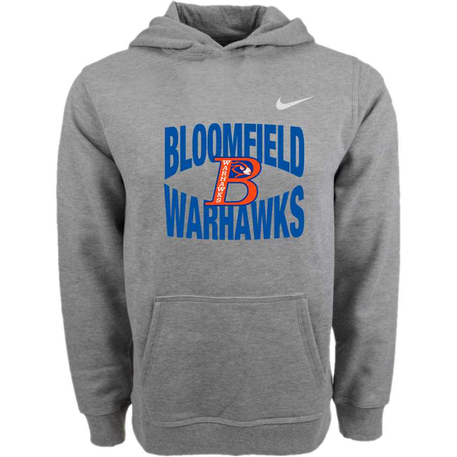 Bloomfield Warhawks <span class="pdp-name-mascot">Bloomfield Warhawks</span> Nike Youth Club Pullover Fleece Hoodie