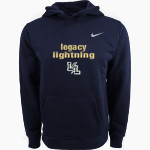 LEGACY HIGH SCHOOL LIGHTNING <span class="pdp-name-mascot">LEGACY LIGHTNING</span> Nike Youth Club Pullover Fleece Hoodie Front Thumbnail