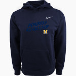 McMurray Mustangs <span class="pdp-name-mascot">McMurray Middle School Mustangs</span> Nike Youth Club Pullover Fleece Hoodie Front Thumbnail