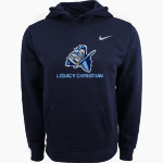 LEGACY CHRISTIAN ACADEMY KNIGHTS <span class="pdp-name-mascot">LEGACY CHRISTIAN KNIGHTS</span> Nike Youth Club Pullover Fleece Hoodie Front Thumbnail
