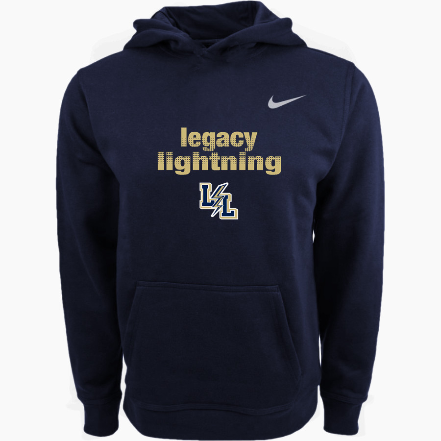 LEGACY HIGH SCHOOL LIGHTNING <span class="pdp-name-mascot">LEGACY LIGHTNING</span> Nike Youth Club Pullover Fleece Hoodie