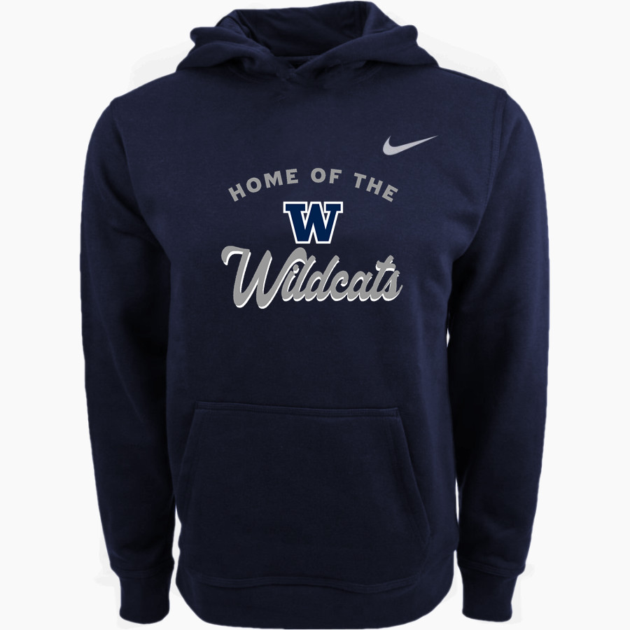 WHARTON HIGH SCHOOL WILDCATS <span class="pdp-name-mascot">WHARTON WILDCATS</span> Nike Youth Club Pullover Fleece Hoodie