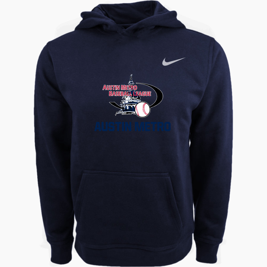 AUSTIN METRO BASEBALL LEAGUE <span class="pdp-name-mascot">AUSTIN METRO BASEBALL LEAGUE</span> Nike Youth Club Pullover Fleece Hoodie
