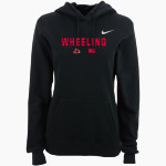 Wheeling University Cardinals Online Store Nike Women's Club Pullover Fleece Hoodie Front Thumbnail