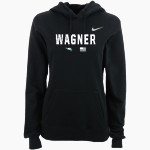 Wagner Seahawks official sideline store <span class="pdp-name-mascot">Wagner Seahawks</span> Nike Women's Club Pullover Fleece Hoodie Front Thumbnail