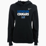 Lutheran Cougars Nike Women's Club Pullover Fleece Hoodie Front Thumbnail