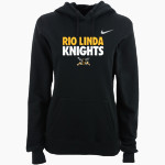 RIO LINDA HIGH SCHOOL KNIGHTS <span class="pdp-name-mascot">RIO LINDA KNIGHTS</span> Nike Women's Club Pullover Fleece Hoodie Front Thumbnail