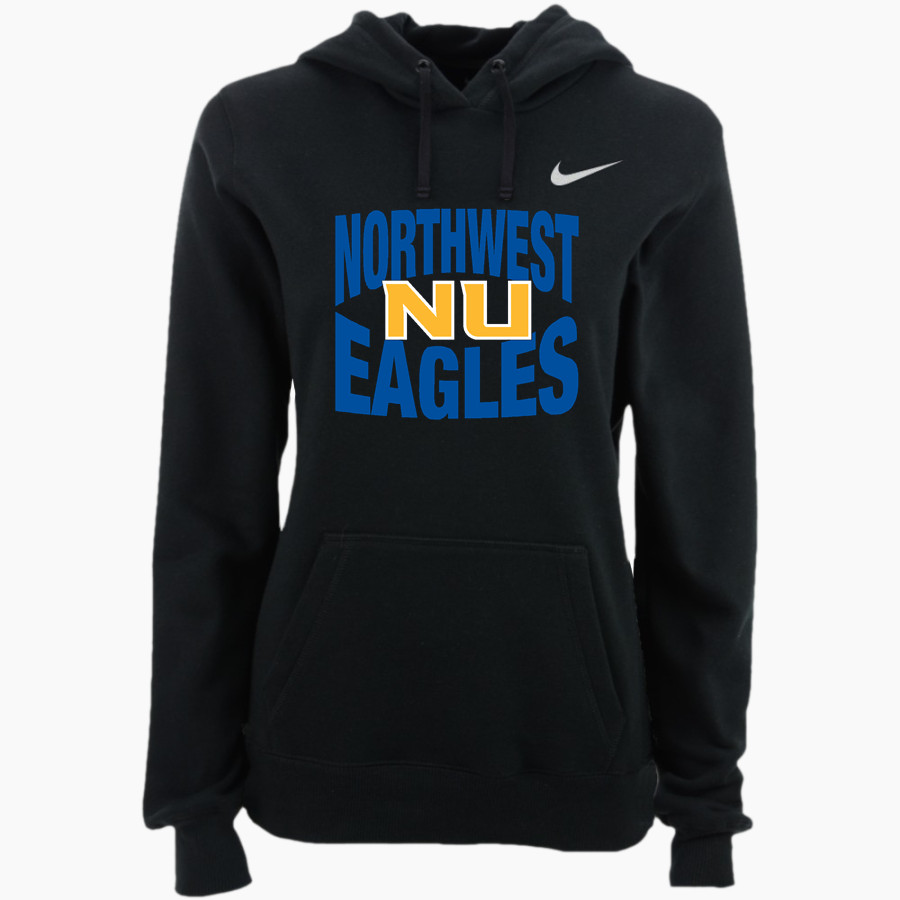 Northwest University Eagles Online Store <span class="pdp-name-mascot">Northwest Eagles</span> Nike Women's Club Pullover Fleece Hoodie