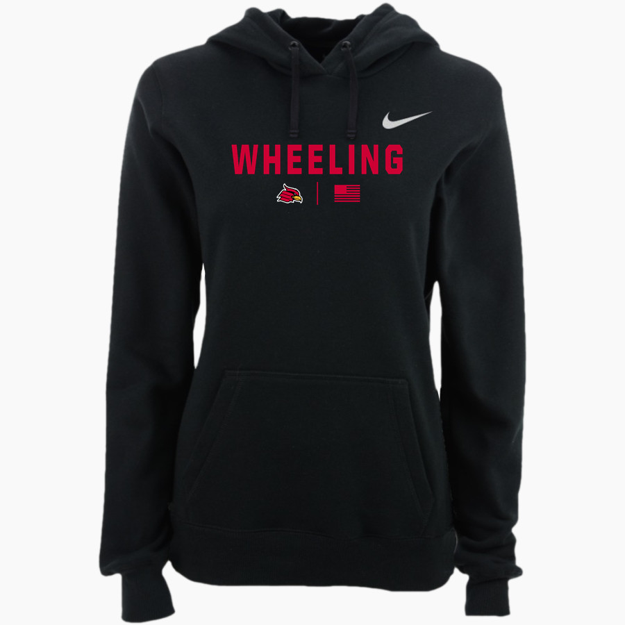 Wheeling University Cardinals Online Store Nike Women's Club Pullover Fleece Hoodie