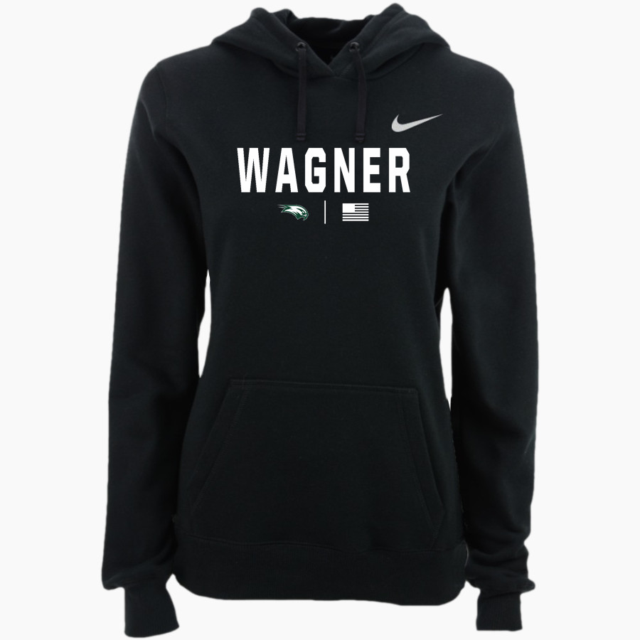 Wagner Seahawks official sideline store <span class="pdp-name-mascot">Wagner Seahawks</span> Nike Women's Club Pullover Fleece Hoodie