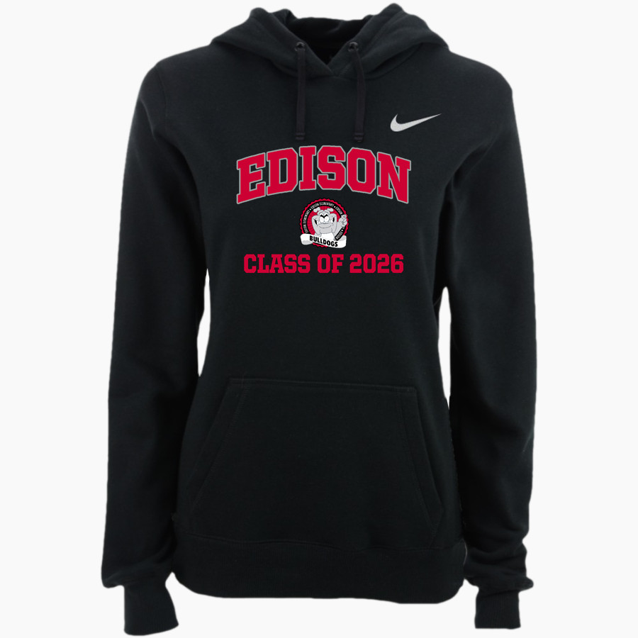 Edison Bulldogs Nike Women's Club Pullover Fleece Hoodie