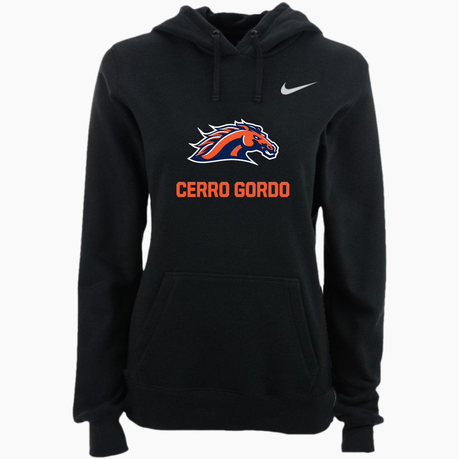 CERRO GORDO HIGH SCHOOL BRONCOS <span class="pdp-name-mascot">CERRO GORDO BRONCOS</span> Nike Women's Club Pullover Fleece Hoodie