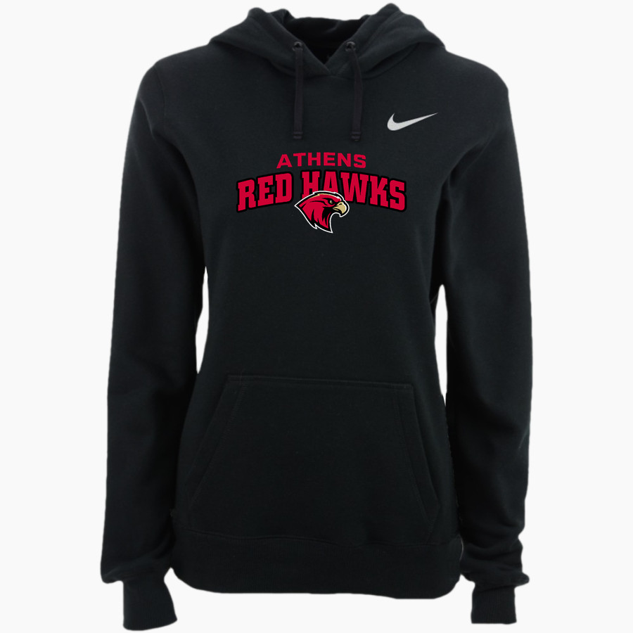 ATHENS HIGH SCHOOL RED HAWKS <span class="pdp-name-mascot">ATHENS RED HAWKS</span> Nike Women's Club Pullover Fleece Hoodie