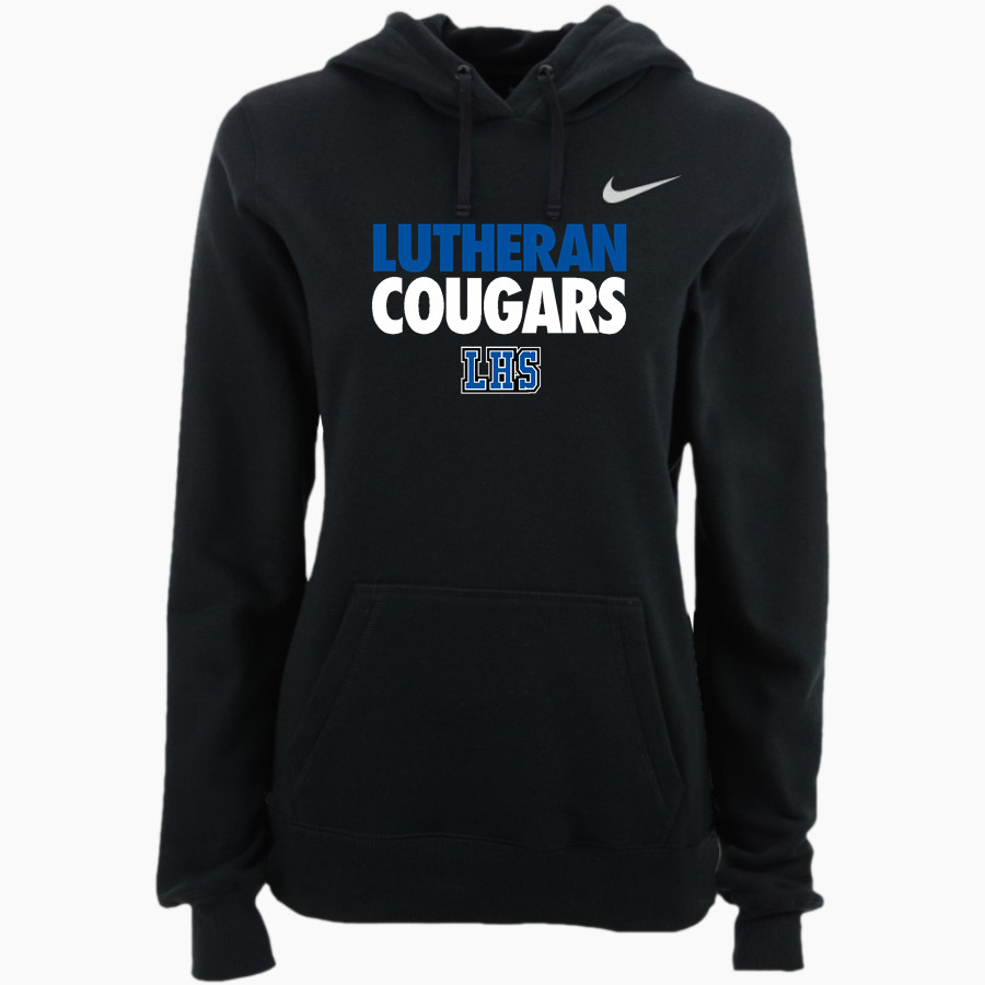 Lutheran Cougars Nike Women's Club Pullover Fleece Hoodie