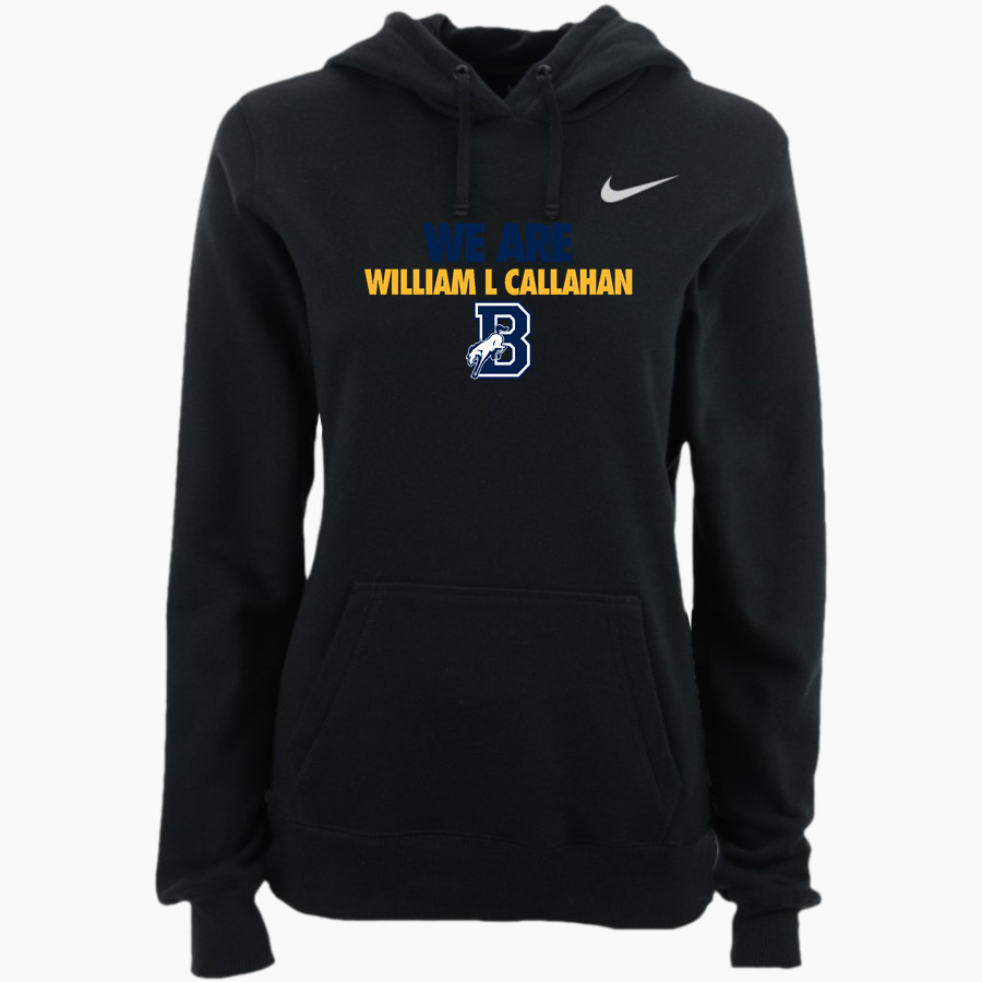 William L Callahan Broncos Nike Women's Club Pullover Fleece Hoodie