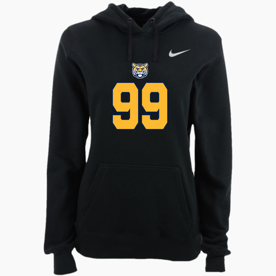 Notre Dame Belmont Tigers Nike Women's Club Pullover Fleece Hoodie