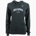 BIS Bulldogs Nike Women's Club Pullover Fleece Hoodie Front Thumbnail