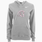 North Crawford Trojans Nike Women's Club Pullover Fleece Hoodie Front Thumbnail