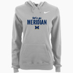 Meridian Warriors Nike Women's Club Pullover Fleece Hoodie Front Thumbnail