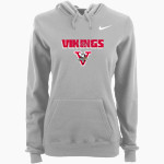 Montgomery Vikings Nike Women's Club Pullover Fleece Hoodie Front Thumbnail