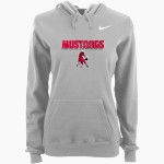 FRONTIER HIGH SCHOOL MUSTANGS Nike Women's Club Pullover Fleece Hoodie Front Thumbnail