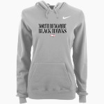 NORTH BUNCOMBE HIGH SCHOOL BLACK HAWKS Nike Women's Club Pullover Fleece Hoodie Front Thumbnail