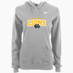 THE KING'S ACADEMY LIONS official sideline store Nike Women's Club Pullover Fleece Hoodie Front Thumbnail