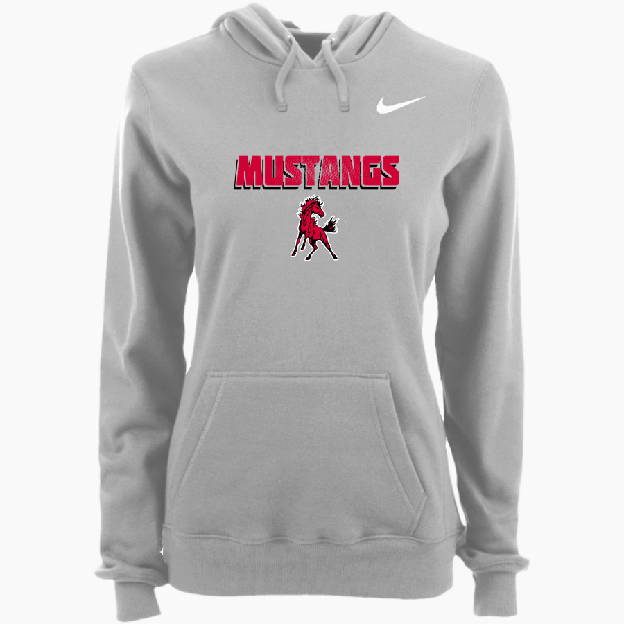FRONTIER HIGH SCHOOL MUSTANGS Nike Women's Club Pullover Fleece Hoodie