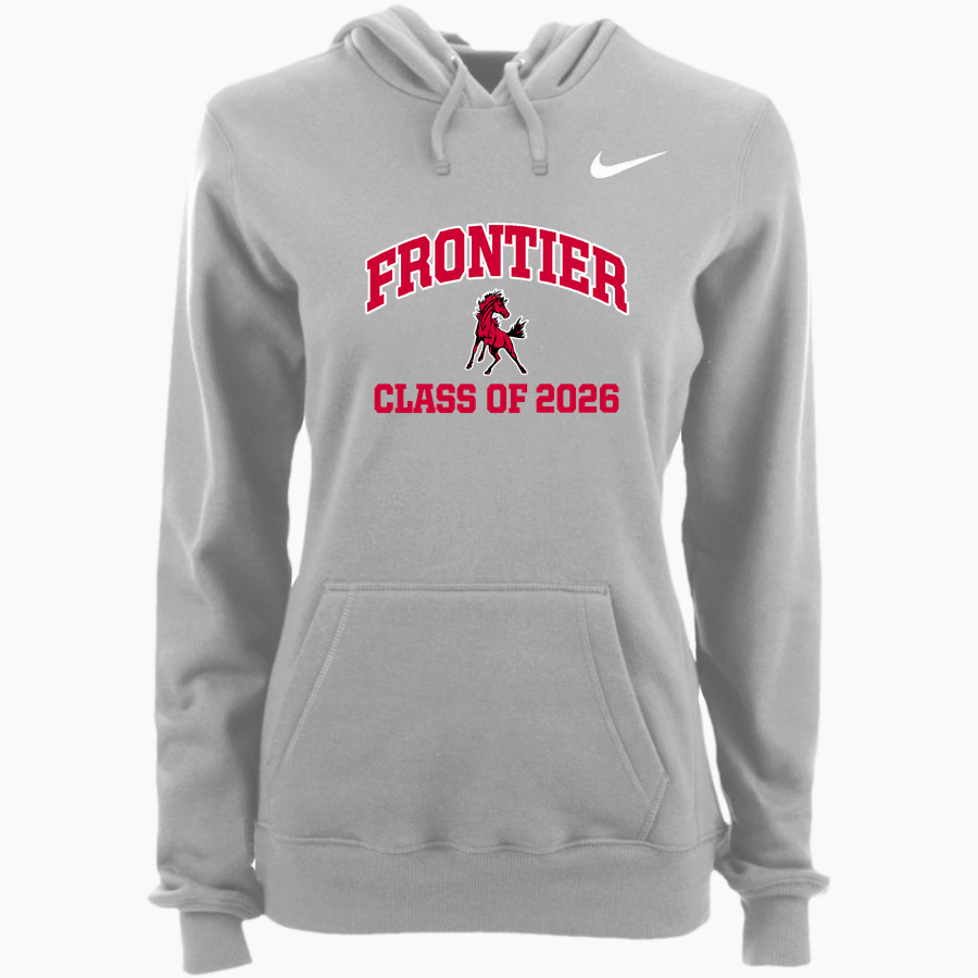 FRONTIER HIGH SCHOOL MUSTANGS Nike Women's Club Pullover Fleece Hoodie