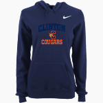 Clinton Cougars <span class="pdp-name-mascot">Clinton Cougars</span> Nike Women's Club Pullover Fleece Hoodie Front Thumbnail